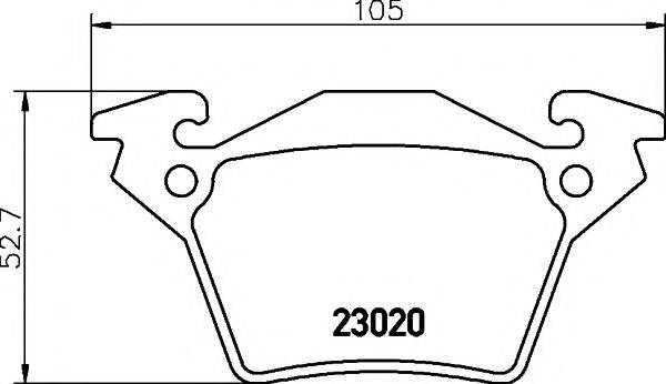 Комплект гальмівних колодок, дискове гальмо TEXTAR 2302001