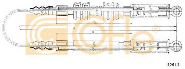 Трос, стоянкова гальмівна система COFLE 1261.1